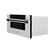 Left. ZLINE - Autograph Edition 30" 1.2 cu. ft. Built-In Microwave Drawer in Stainless Steel with Matte Black Accents.