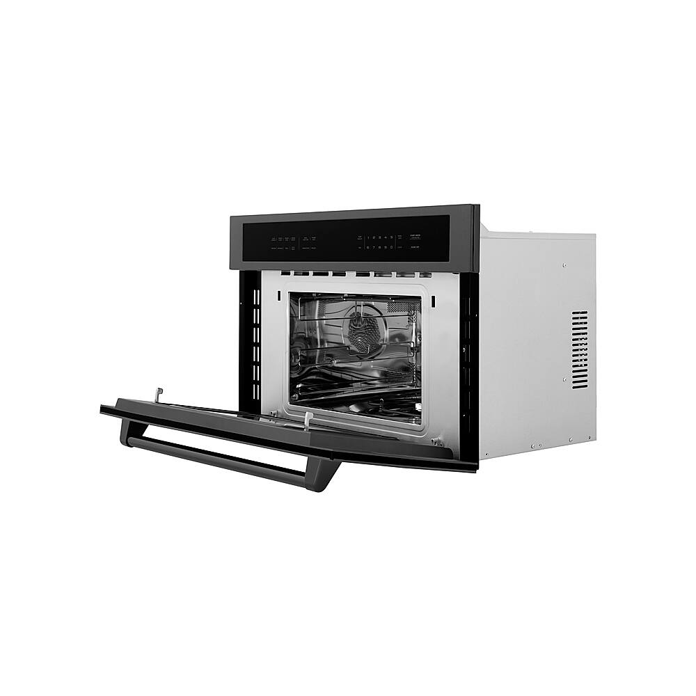 Alt View 1. ZLINE - 30" 1.6 cu ft. Built-in Convection Microwave Oven in Black Stainless Steel with Speed and Sensor Cooking.