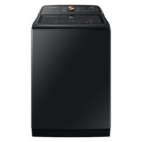 Samsung - 5.4 Cu. Ft. High-Efficiency Smart Top Load Washer with Pet Care Solution - Brushed Black - Front_Zoom