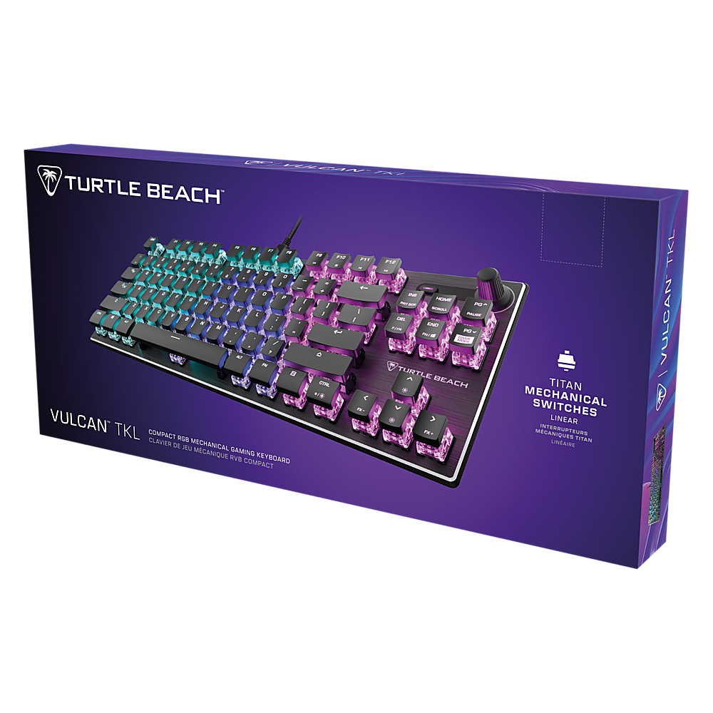Alt View 16. Turtle Beach - Vulcan TKL Wired Mechanical TITAN Linear Switch Gaming Keyboard with Per-key AIMO RGB Lighting - Black.