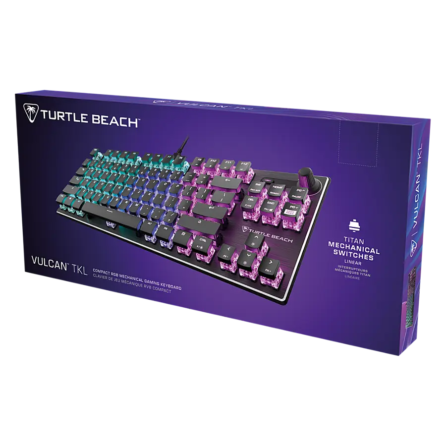 Alt View 16. Turtle Beach - Vulcan TKL Wired Mechanical TITAN Linear Switch Gaming Keyboard with Per-key AIMO RGB Lighting - Black.