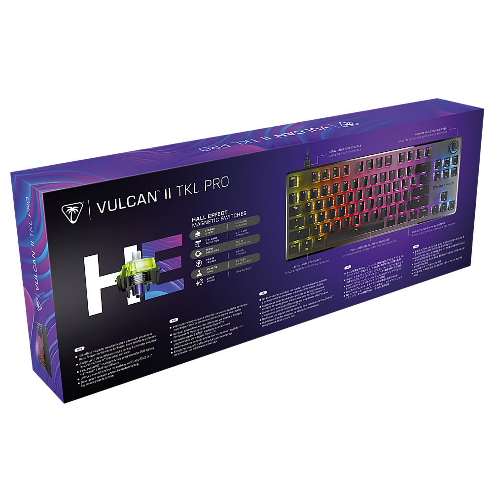 Alt View 18. Turtle Beach - Vulcan II TKL Pro Wired Magnetic Mechanical Gaming Keyboard with Analog Hall-Effect Switches - Black.