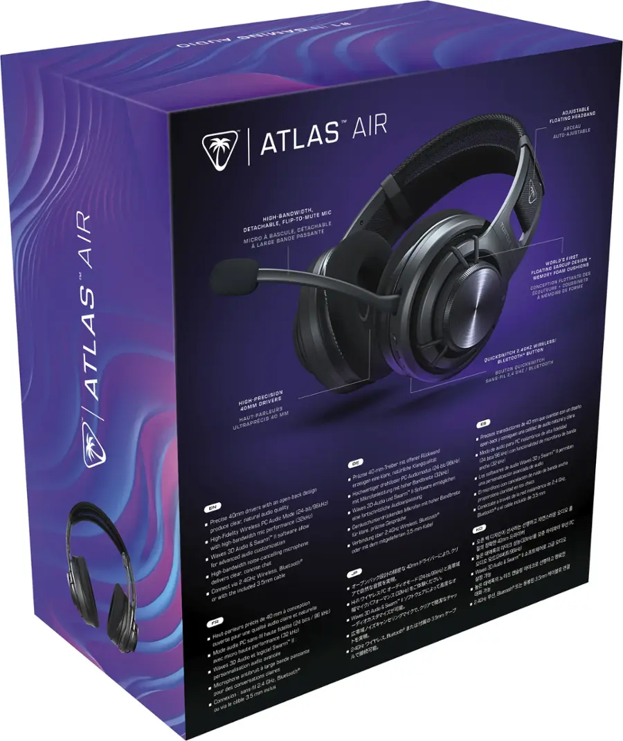 Alt View 22. Turtle Beach - Atlas Air Wireless Open Back Gaming Headset for PC, PS5, PS4, Nintendo Switch, Mobile with Floating Earcup - Black.