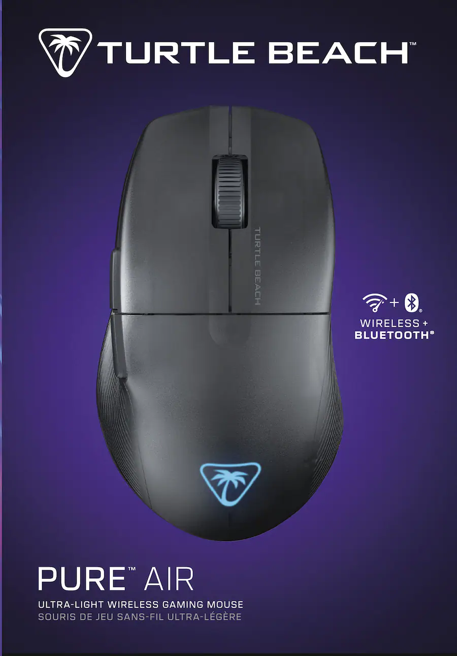 Turtle Beach Pure Air Ultra Light Wireless Ergonomic RGB Gaming Mouse