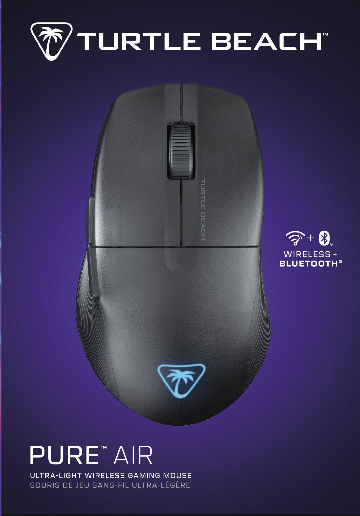 Alt View 16. Turtle Beach - Pure Air Ultra-Light Wireless Ergonomic RGB Gaming Mouse with 26K DPI Optical Sensor & 125 hour Battery - Black.