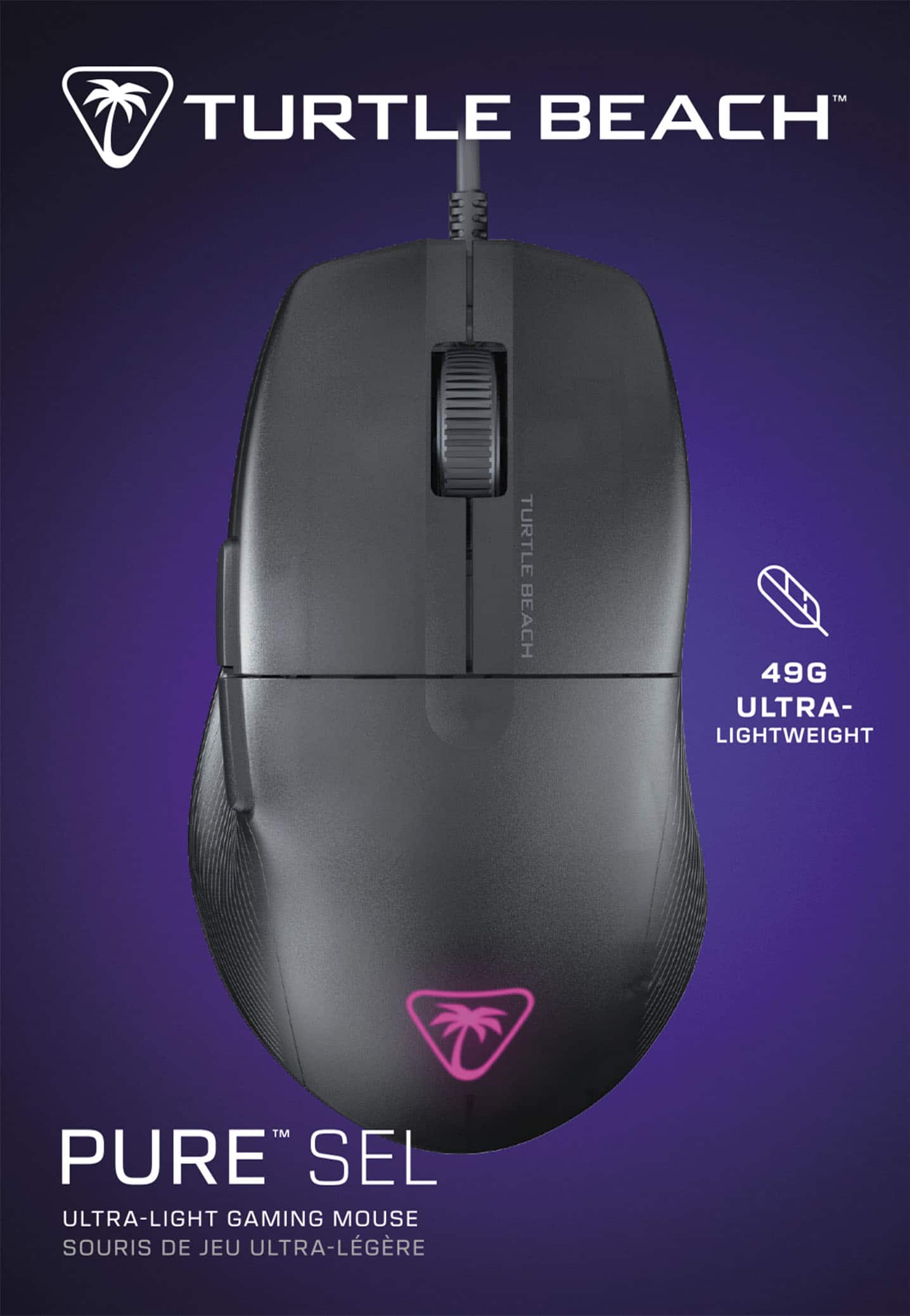 Alt View 16. Turtle Beach - Pure SEL Ultra-Light Wired Ergonomic RGB Gaming Mouse with 8K DPI Optical Sensor & Mechanical Switches - Black.