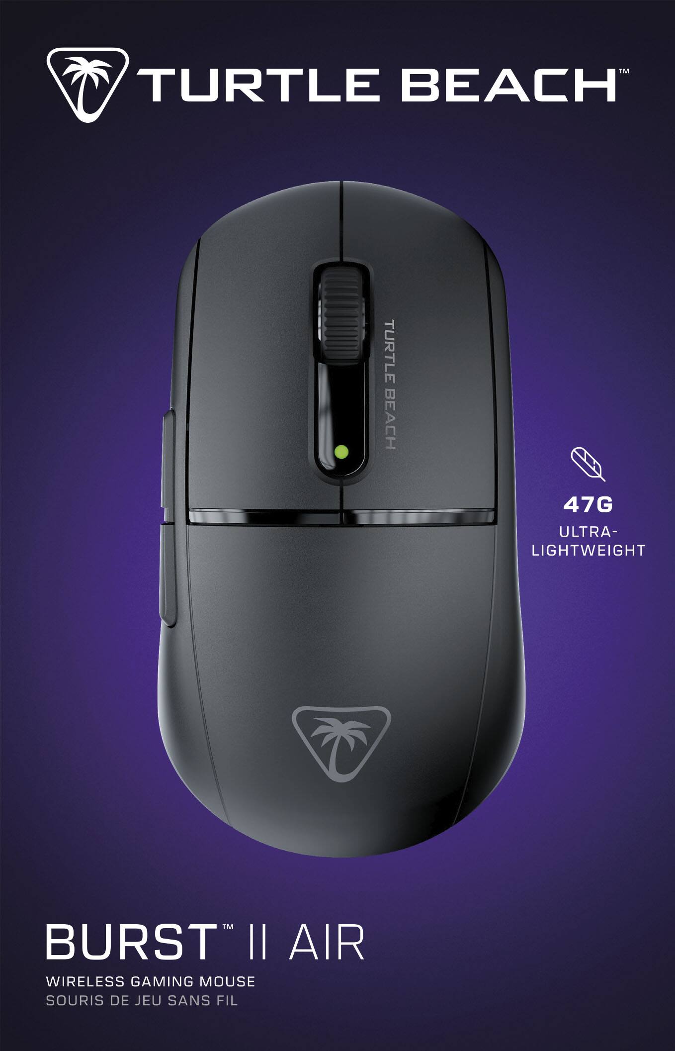 Alt View 16. Turtle Beach - Burst II Air Ultra Lightweight Wireless Symmetrical Gaming Mouse with Bluetooth & 120-hour battery - Black.