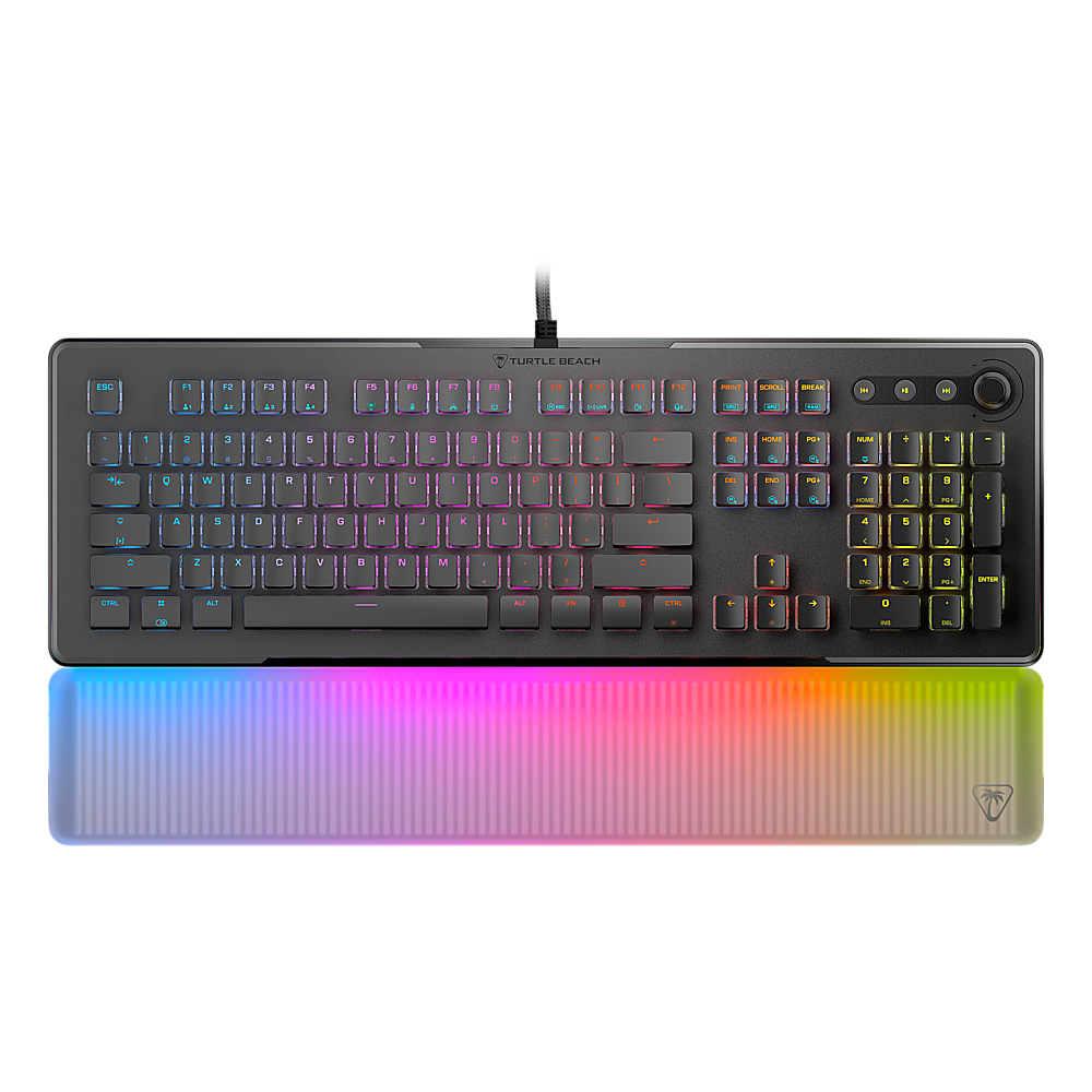 Front. Turtle Beach - Turtle Beach Vulcan II Max Full-size Wired Mechanical TITAN Switch Gaming Keyboard with RGB lighting and palm rest - Black.