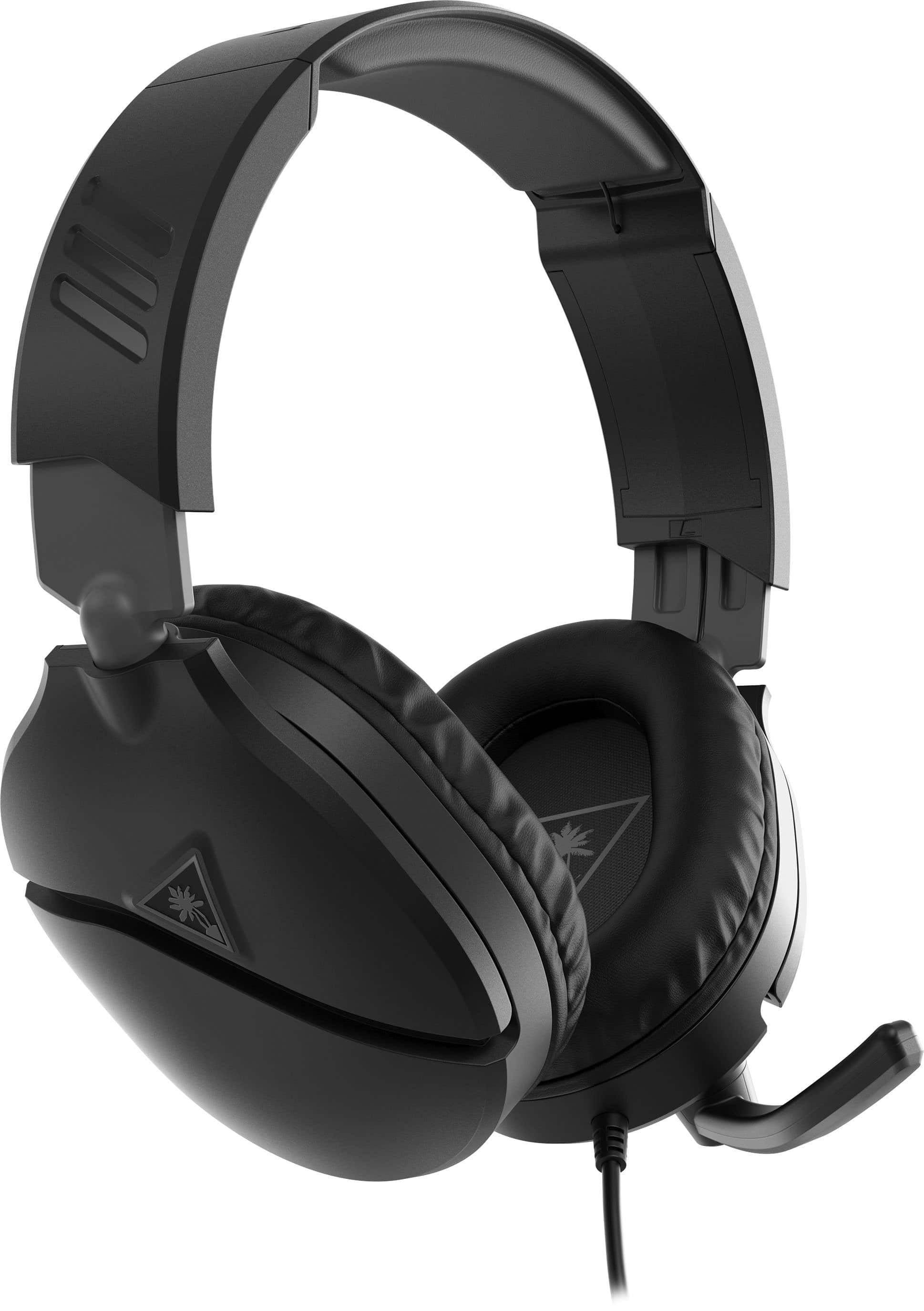 Left View: Turtle Beach - Recon 70 Multiplatform Wired Gaming Headset for PC, PS5, PS4, Xbox Series X|S, Xbox One, Nintendo Switch & Mobile - Black