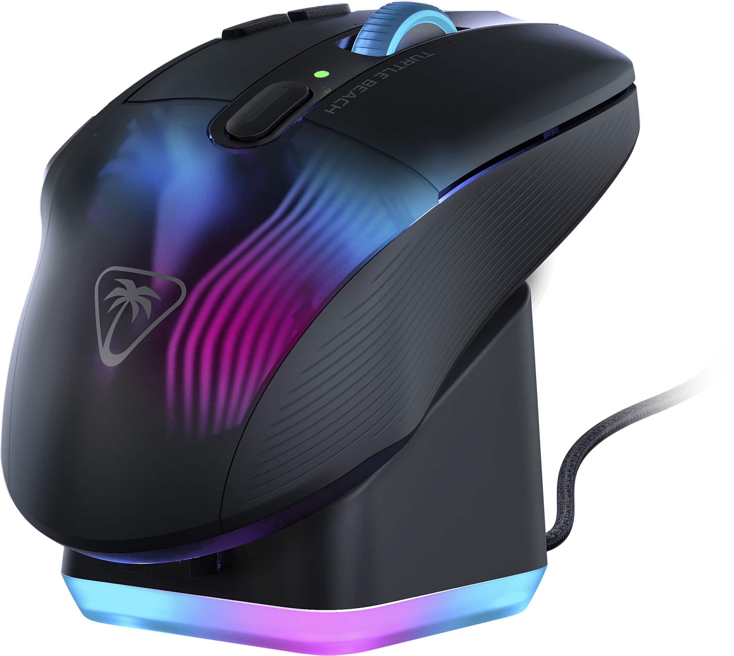 Front. Turtle Beach - Kone XP Air Wireless Optical Gaming Mouse with Charging Dock and AIMO RGB Lighting - Black.