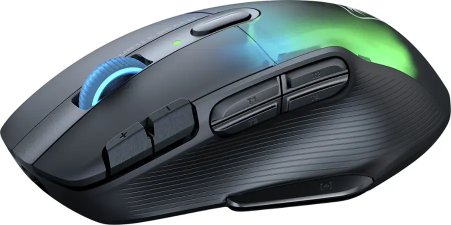 Alt View 13. Turtle Beach - Kone XP Air Wireless Optical Gaming Mouse with Charging Dock and AIMO RGB Lighting - Black.