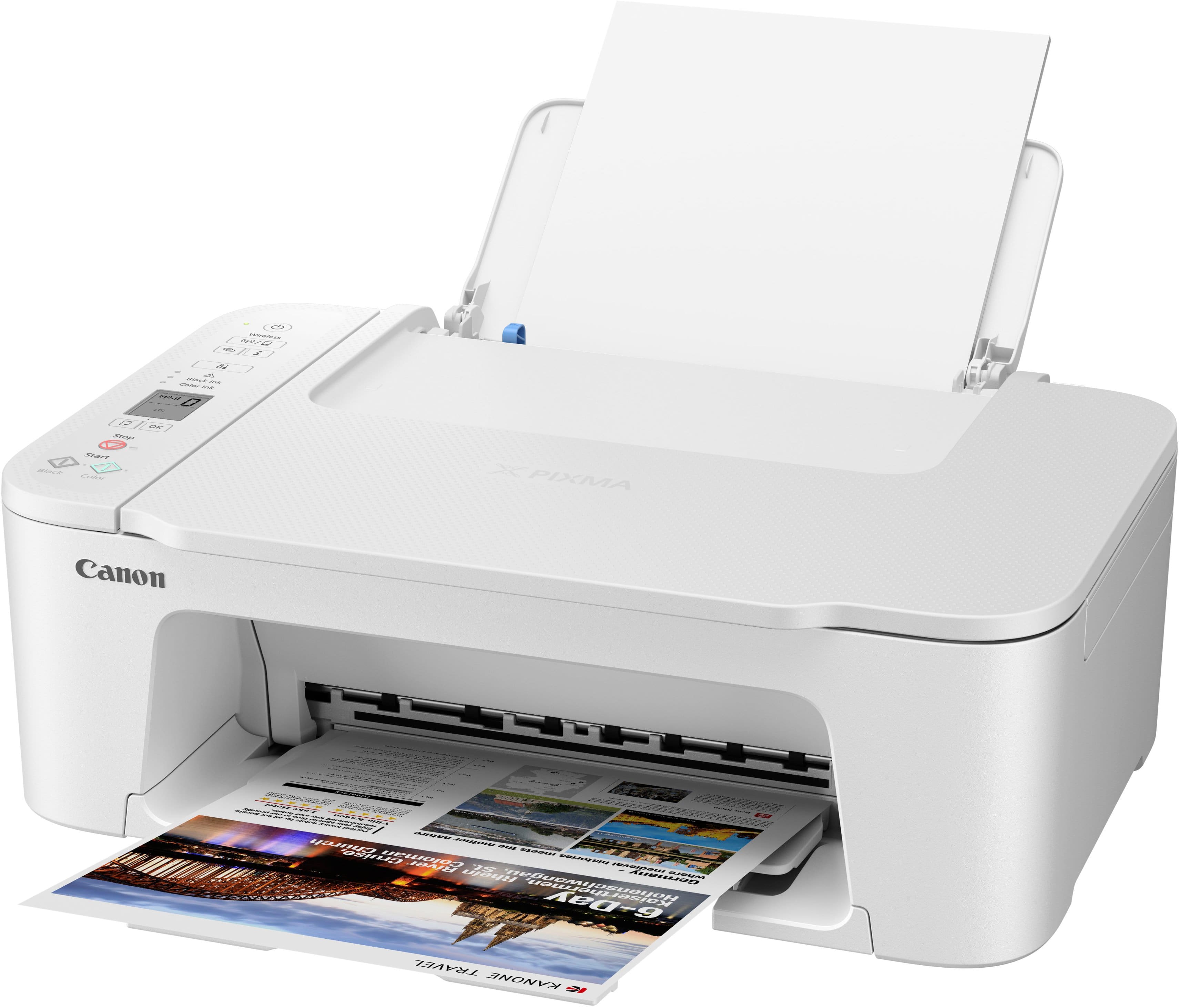 Angle. Canon - PIXMA TS3720 Wireless All-In-One Inkjet Printer - White.