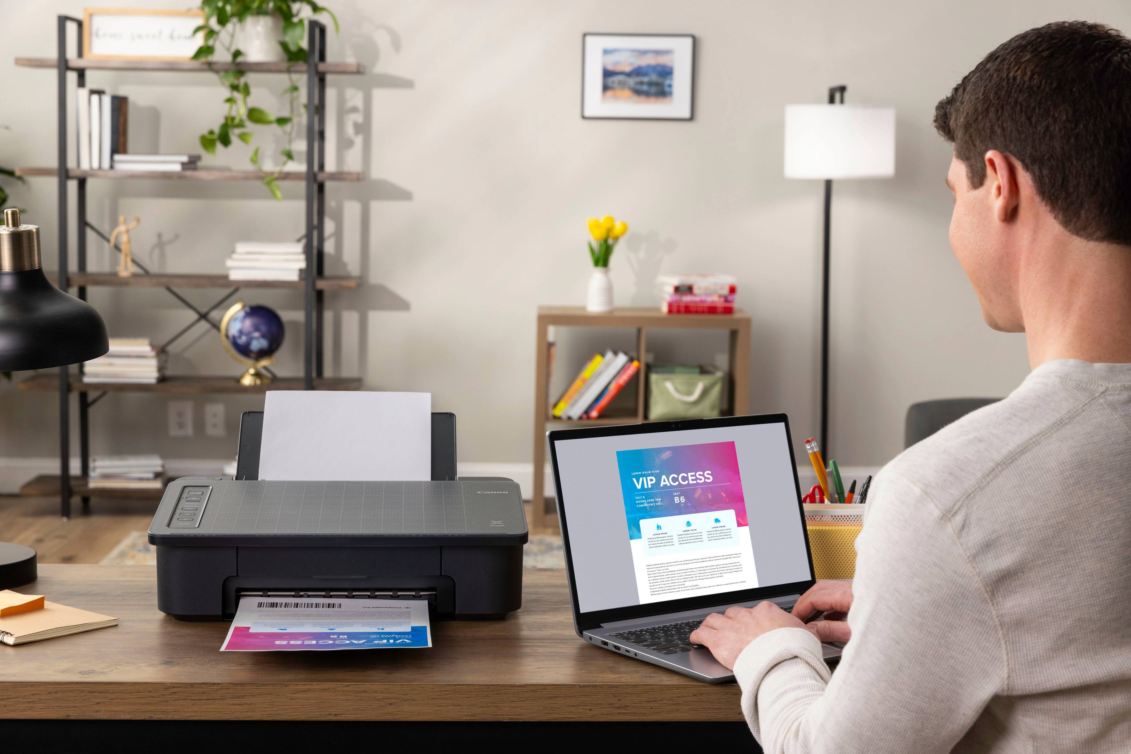 Alt View 17. Canon - PIXMA TS302a Wireless Inkjet Printer - Black.