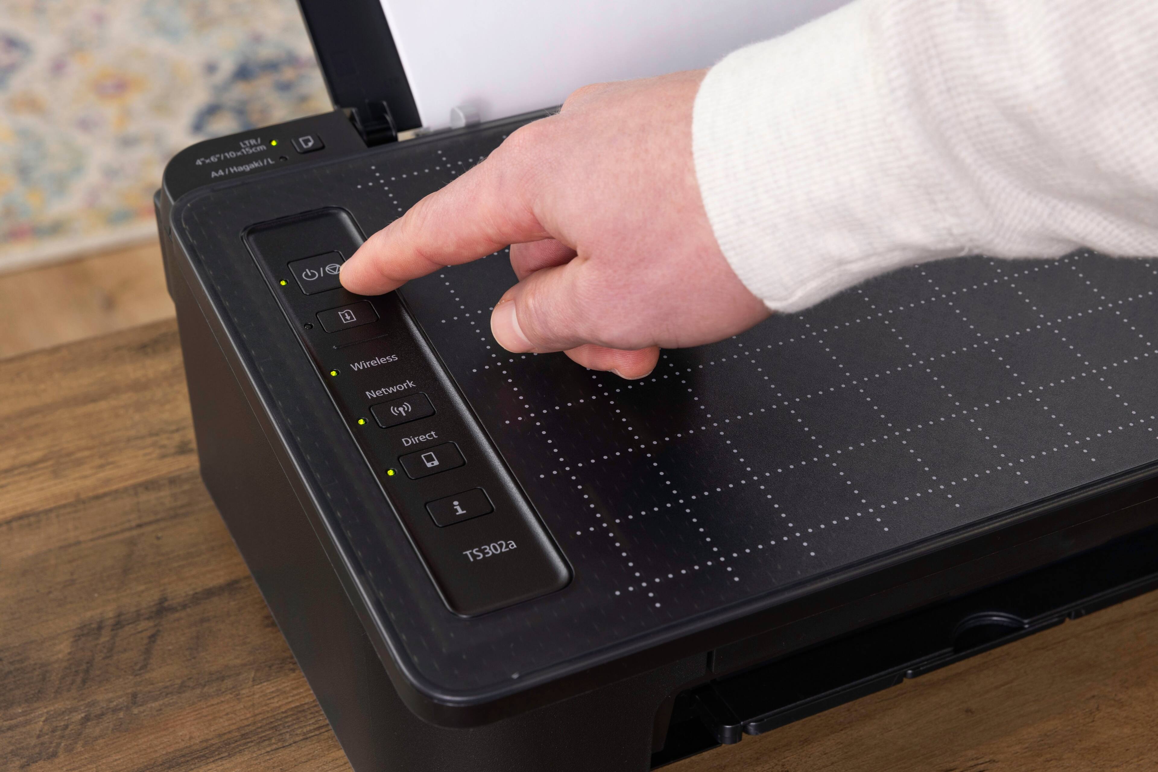 Alt View 22. Canon - PIXMA TS302a Wireless Inkjet Printer - Black.