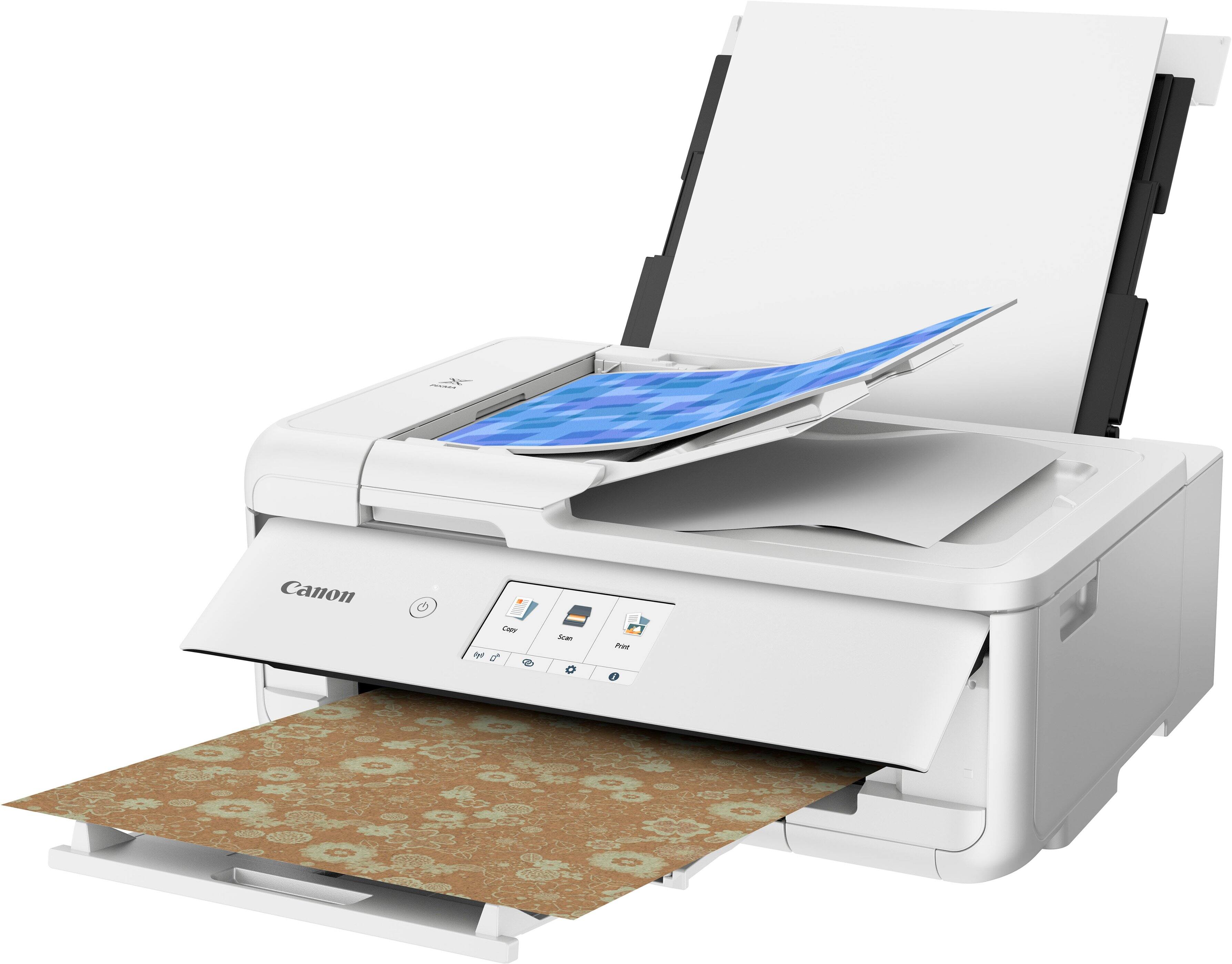 Angle. Canon - PIXMA TS9521Ca Wireless All-In-One Inkjet Printer - White.