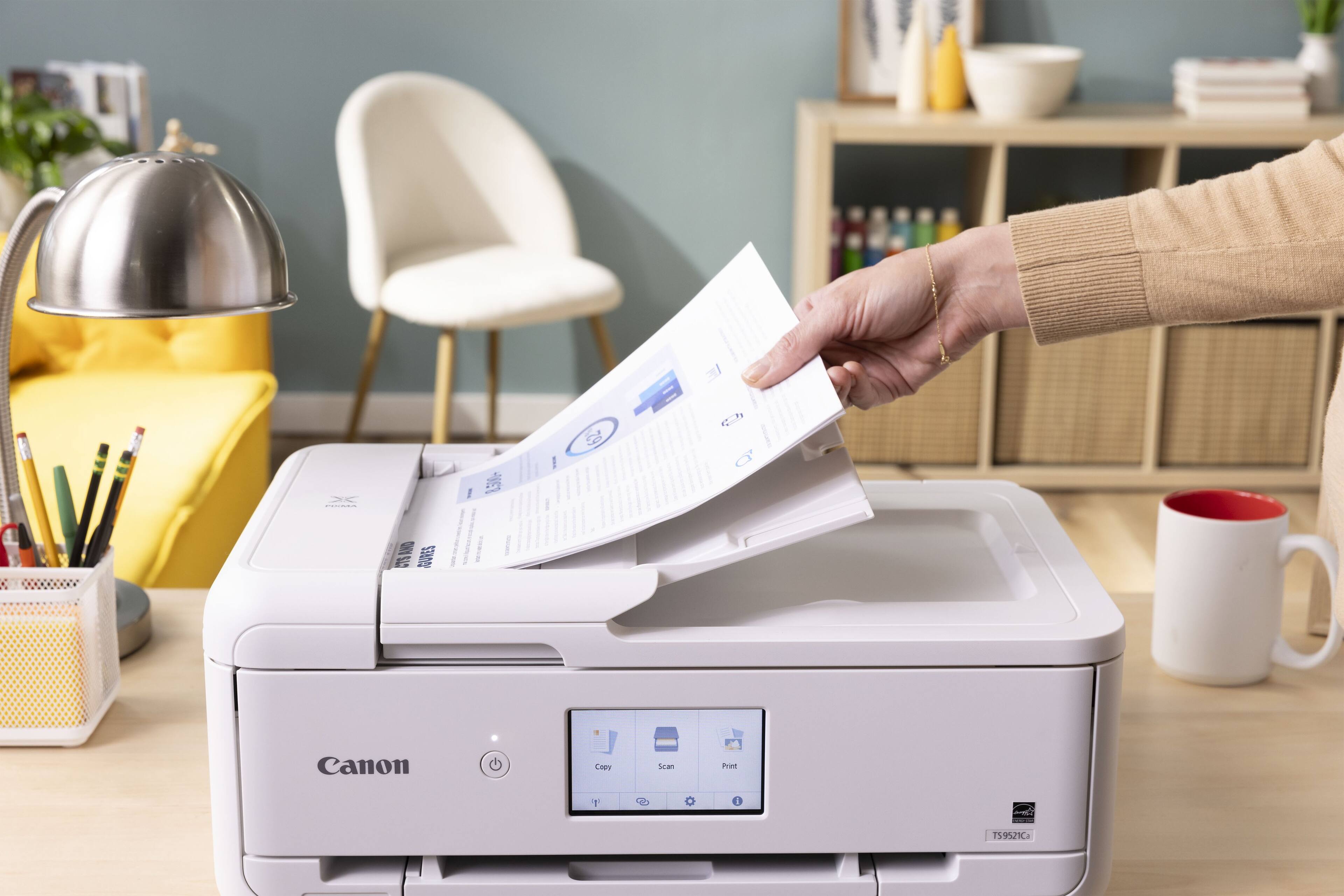 Alt View 18. Canon - PIXMA TS9521Ca Wireless All-In-One Inkjet Printer - White.