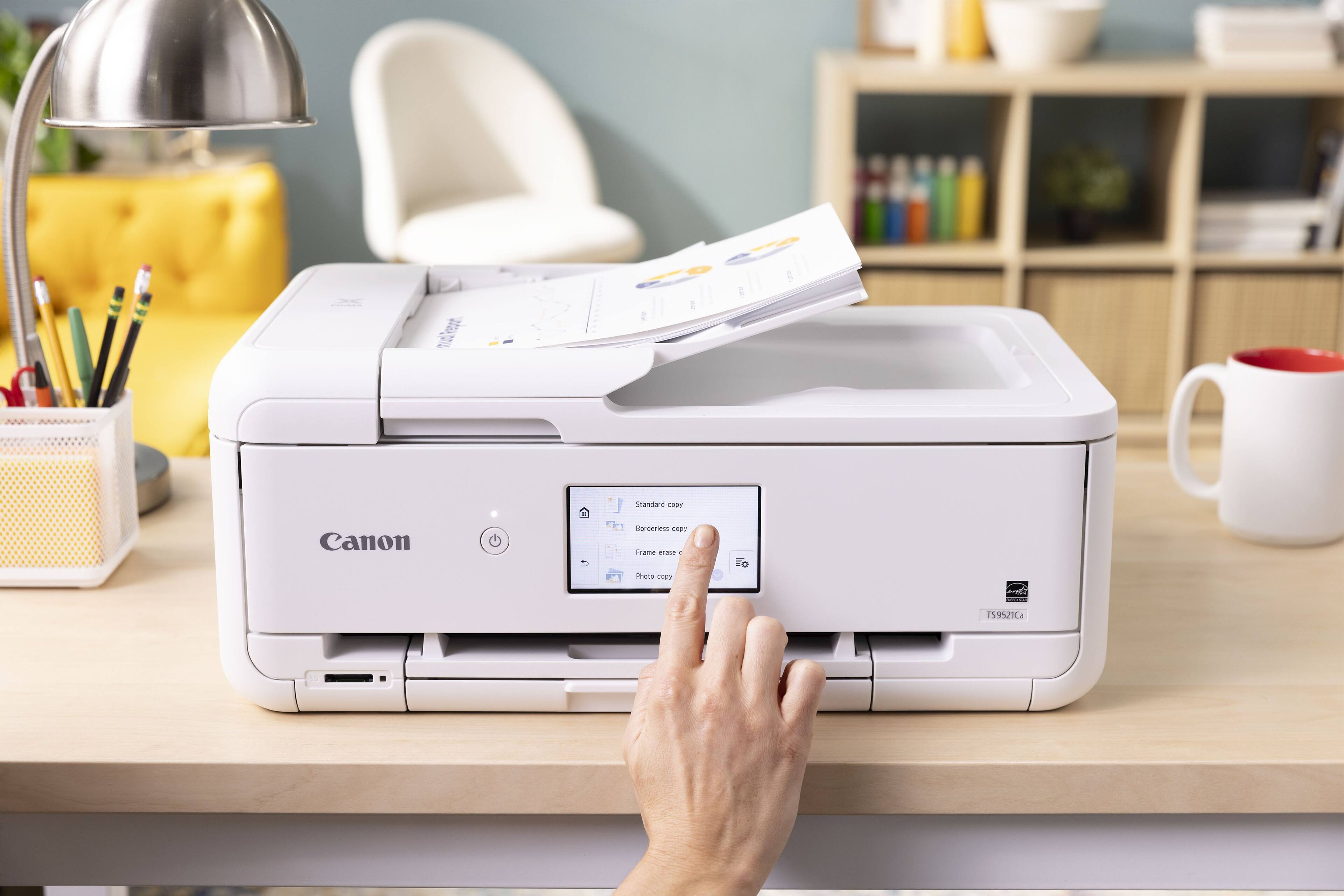 Alt View 19. Canon - PIXMA TS9521Ca Wireless All-In-One Inkjet Printer - White.