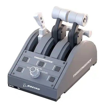 Front. Thrustmaster - TCA Quadrant Boeing Edition, Replica Throttle Quadrant for PC - Gray.