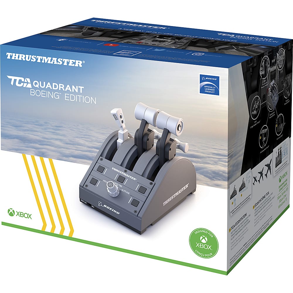 Alt View 18. Thrustmaster - TCA Quadrant Boeing Edition, Replica Throttle Quadrant for PC - Gray.
