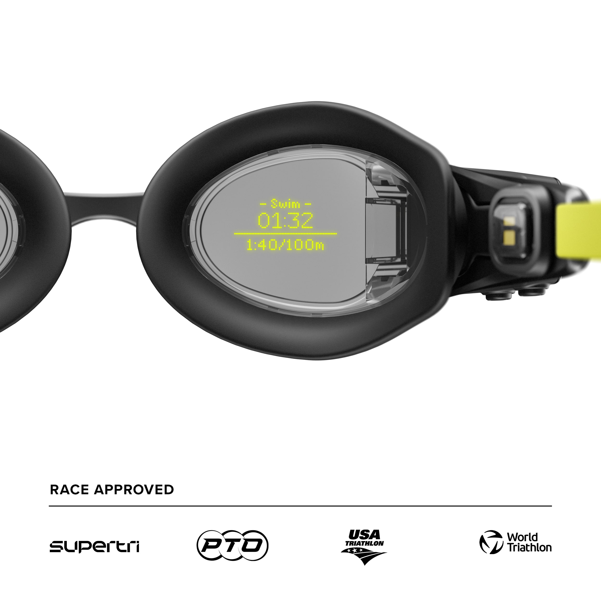 Alt View 3. FORM - Smart Swim 2 Goggles - black.