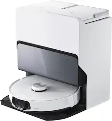 Roborock - S8 MaxV Ultra Robot Vacuum and Mop with FlexiArm Design Side Brush, 10,000 Pa Suction and 8-in-1 RockDock Ultra - White - Front_Zoom