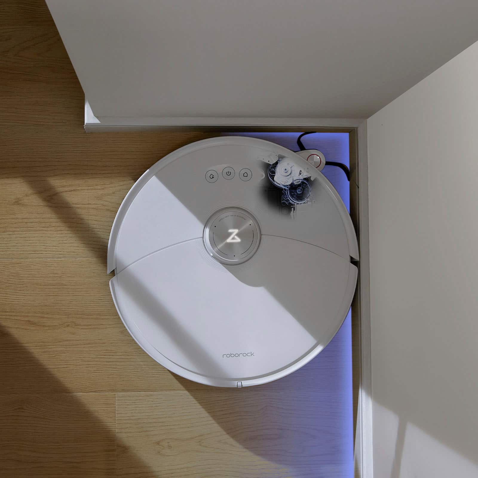 Alt View 11. Roborock - S8 MaxV Ultra Robot Vacuum and Mop with FlexiArm Design Side Brush, 10,000 Pa Suction and 8-in-1 RockDock Ultra - White.