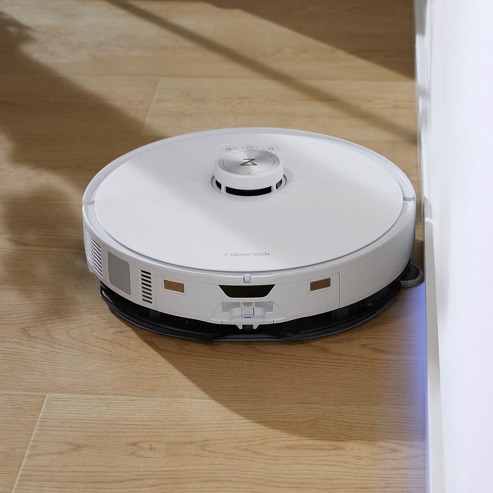 Alt View 12. Roborock - S8 MaxV Ultra Robot Vacuum and Mop with FlexiArm Design Side Brush, 10,000 Pa Suction and 8-in-1 RockDock Ultra - White.