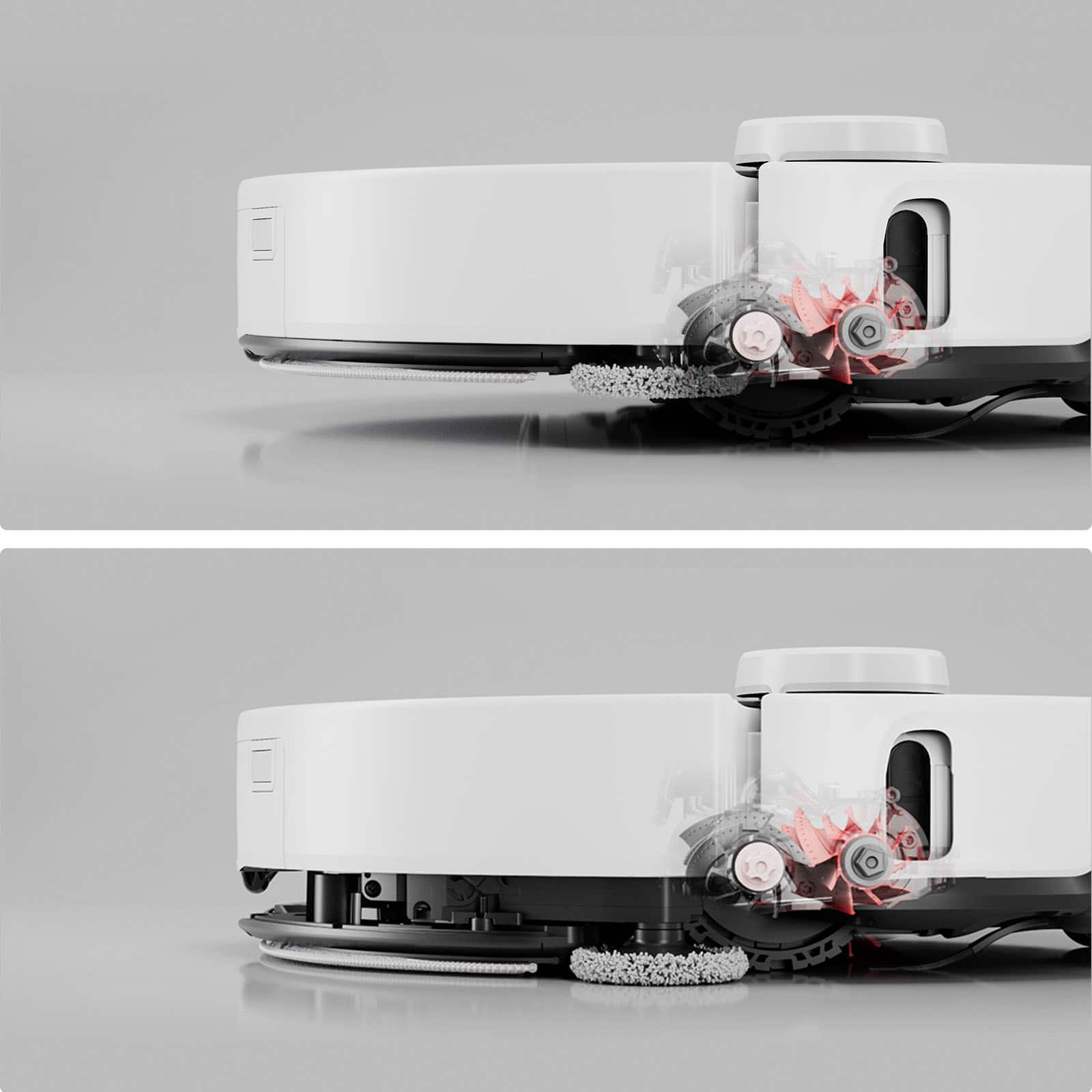 Alt View 23. Roborock - S8 MaxV Ultra Robot Vacuum and Mop with FlexiArm Design Side Brush, 10,000 Pa Suction and 8-in-1 RockDock Ultra - White.