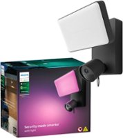Philips - Hue Outdoor Floodlight Camera - Black - Front_Zoom