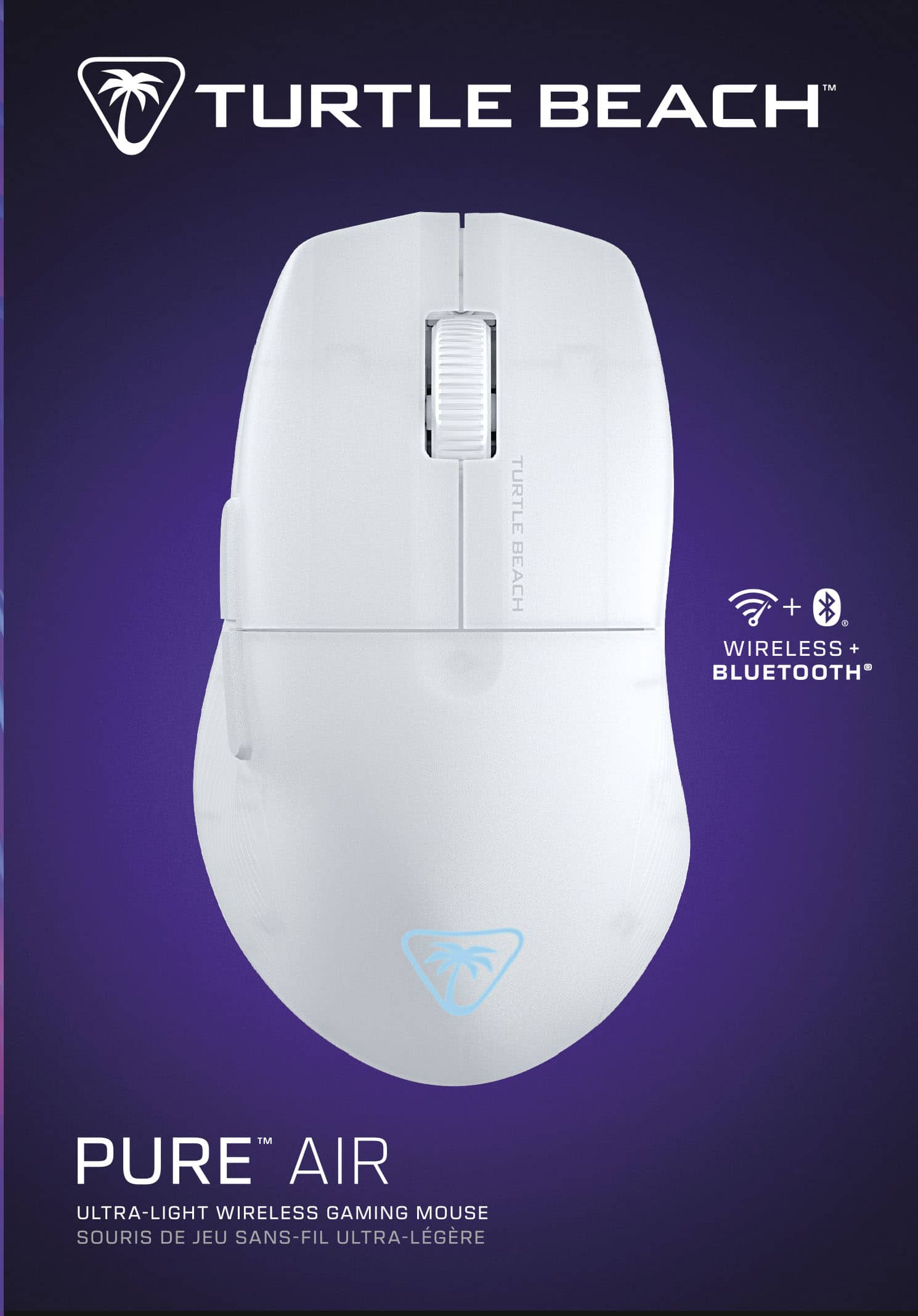 Alt View 16. Turtle Beach - Pure Air Ultra-Light Wireless Ergonomic RGB Gaming Mouse with 26K DPI Optical Sensor & 125 hour Battery - White.