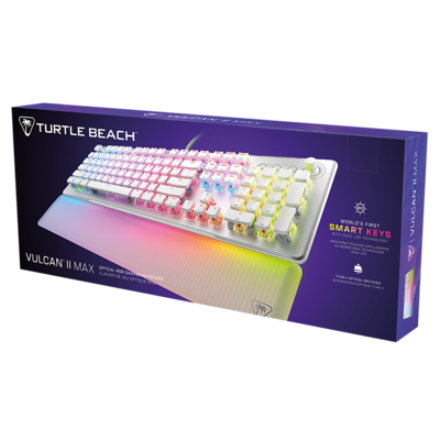 Turtle Beach Vulcan II Max Full size Wired Mechanical TITAN Switch Gaming Keyboard with RGB lighting and palm rest White TBK-1001-11-US - Best Buy Turtle Beach Vulcan II Max Full size Wired Mechanical TITAN Switch Gaming Keyboard with RGB lighting and palm rest White TBK-1001-11-US - Best Buy