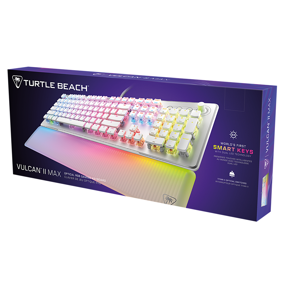 Alt View 18. Turtle Beach - Turtle Beach Vulcan II Max Full-size Wired Mechanical TITAN Switch Gaming Keyboard with RGB lighting and palm rest - White.