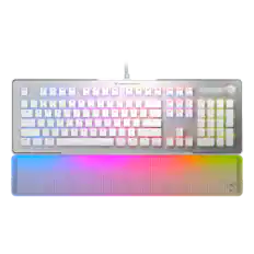 Front. Turtle Beach - Turtle Beach Vulcan II Max Full-size Wired Mechanical TITAN Switch Gaming Keyboard with RGB lighting and palm rest - White.