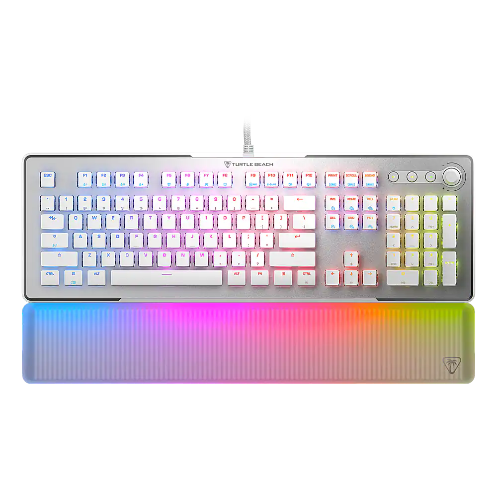 Turtle Beach - Vulcan II Max Full-size Wired Mechanical TITAN Switch Gaming Keyboard with RGB lighting and palm rest - White
