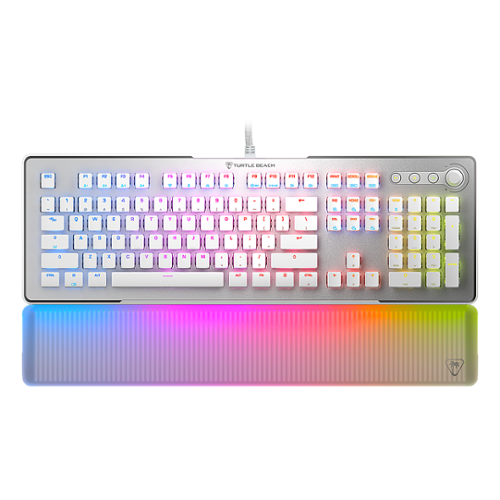 Turtle Beach - Vulcan II Max Full-size Wired Mechanical TITAN Switch Gaming Keyboard with RGB lighting and palm rest - White