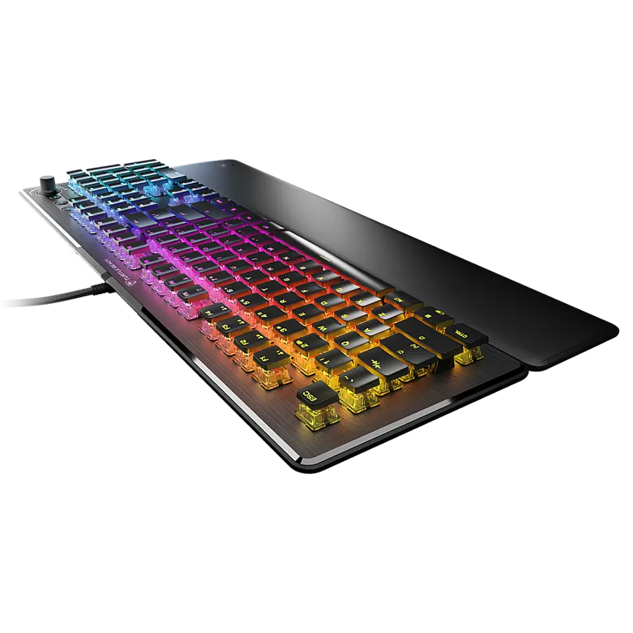 Angle. Turtle Beach - Vulcan II Full-size Wired Mechanical TITAN II Switch Gaming Keyboard with RGB Illuminated Keys - Black.