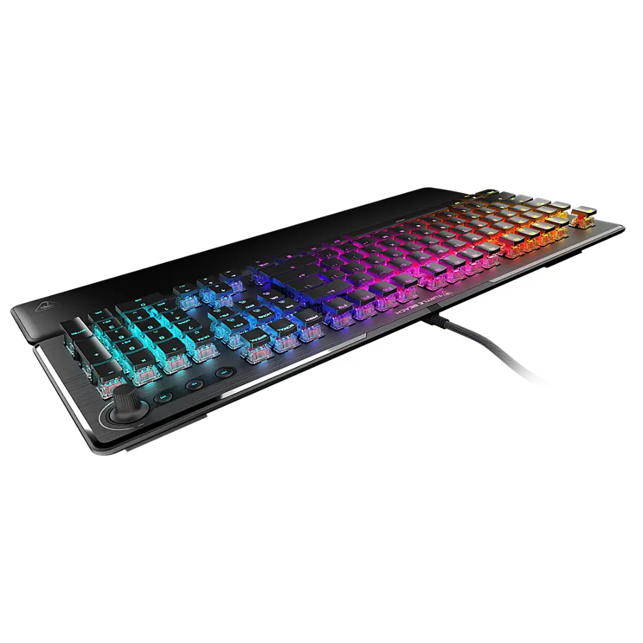 Left. Turtle Beach - Vulcan II Full-size Wired Mechanical TITAN II Switch Gaming Keyboard with RGB Illuminated Keys - Black.