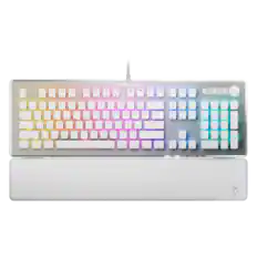 Front. Turtle Beach - Vulcan II Full-size Wired Mechanical TITAN II Switch Gaming Keyboard with RGB Illuminated Keys - White.