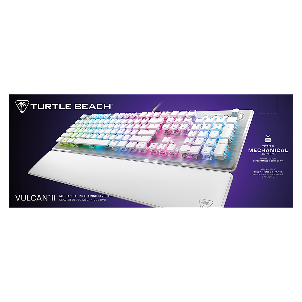 Alt View 16. Turtle Beach - Vulcan II Full-size Wired Mechanical TITAN II Switch Gaming Keyboard with RGB Illuminated Keys - White.