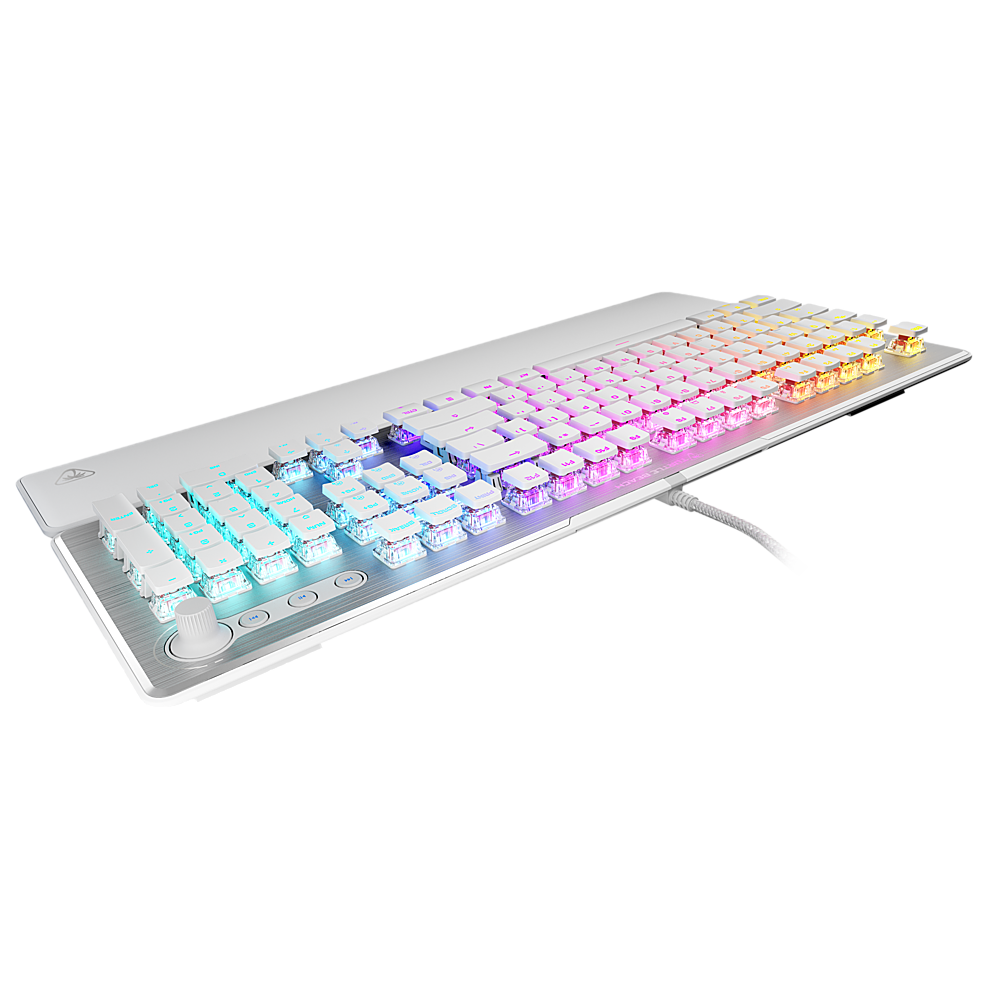 Left. Turtle Beach - Vulcan II Full-size Wired Mechanical TITAN II Switch Gaming Keyboard with RGB Illuminated Keys - White.