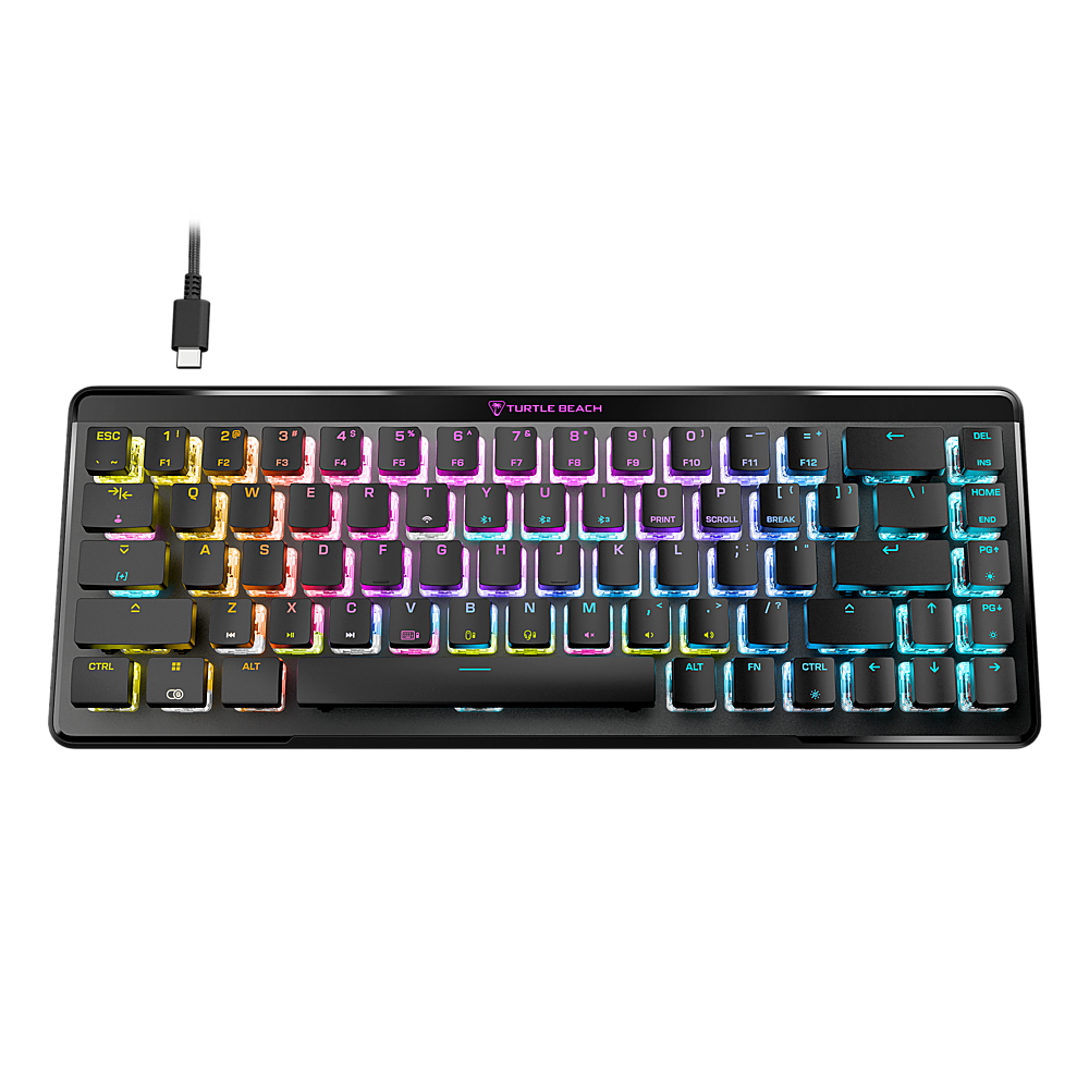 Alt View 11. Turtle Beach - Vulcan II Mini Air 65% Wireless Optical Mechanical Gaming Keyboard with Customizable RGB Illumination - Black.
