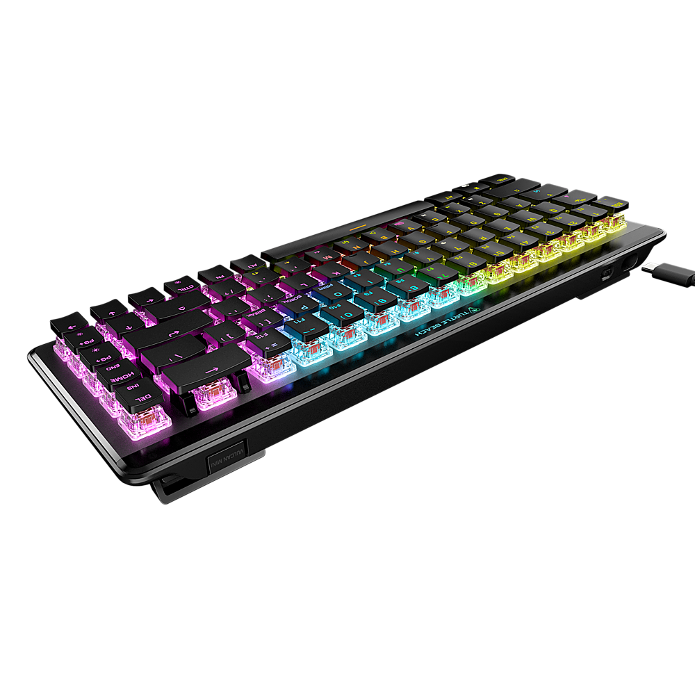Left. Turtle Beach - Vulcan II Mini Air 65% Wireless Optical Mechanical Gaming Keyboard with Customizable RGB Illumination - Black.