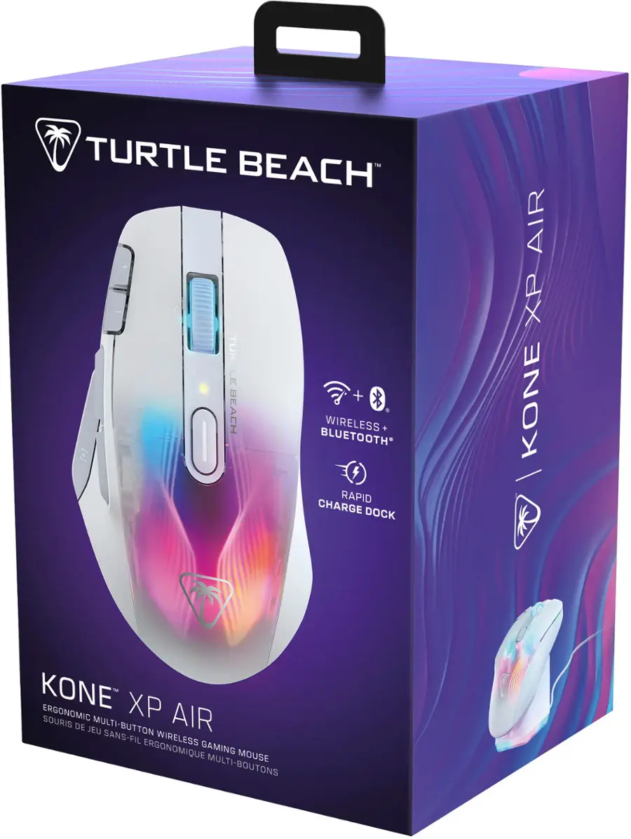 Alt View 20. Turtle Beach - Kone XP Air Wireless Optical Gaming Mouse with Charging Dock and AIMO RGB Lighting - White.