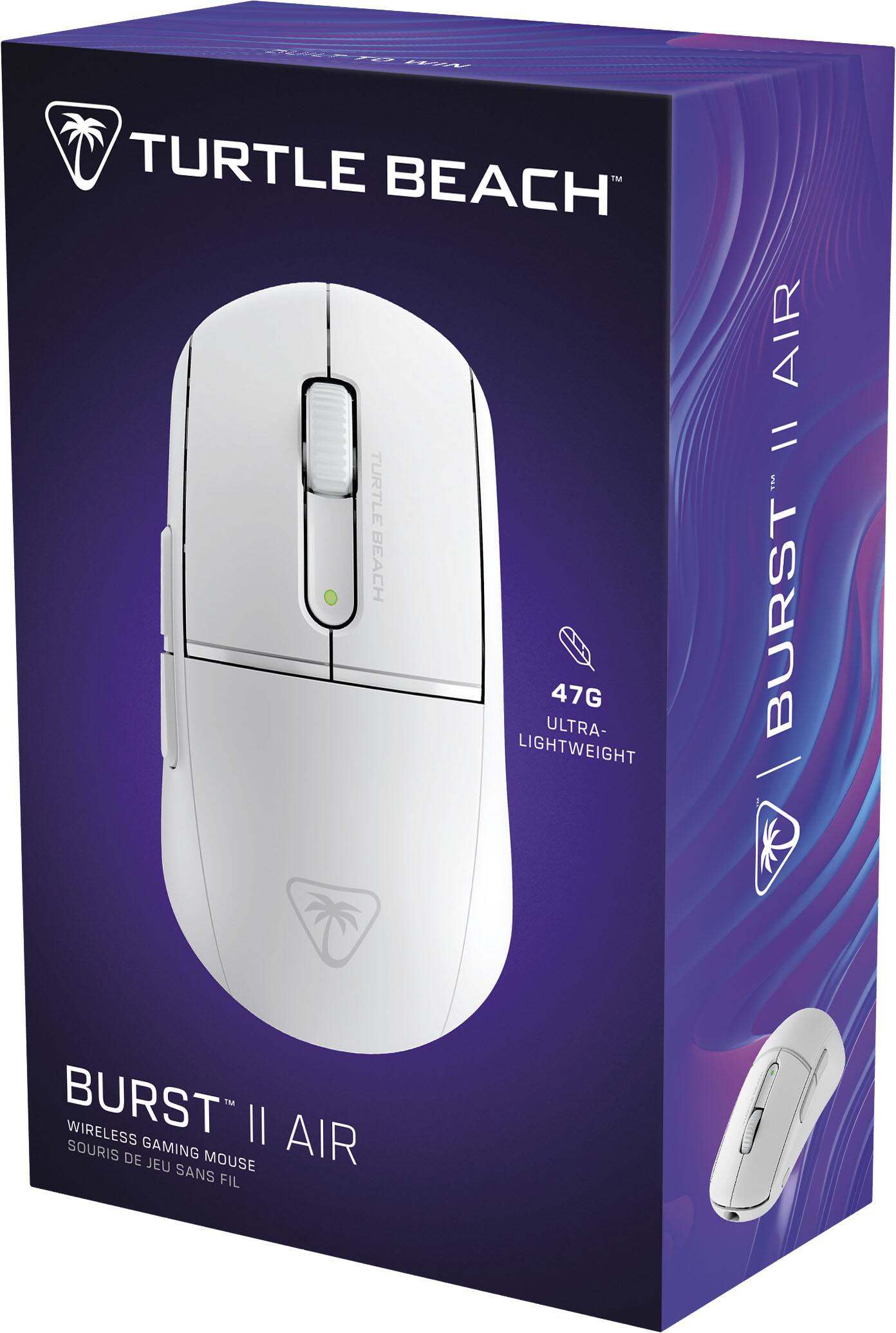 Alt View 21. Turtle Beach - Burst II Air Ultra Lightweight Wireless Symmetrical Gaming Mouse with Bluetooth & 120-hour battery - White.