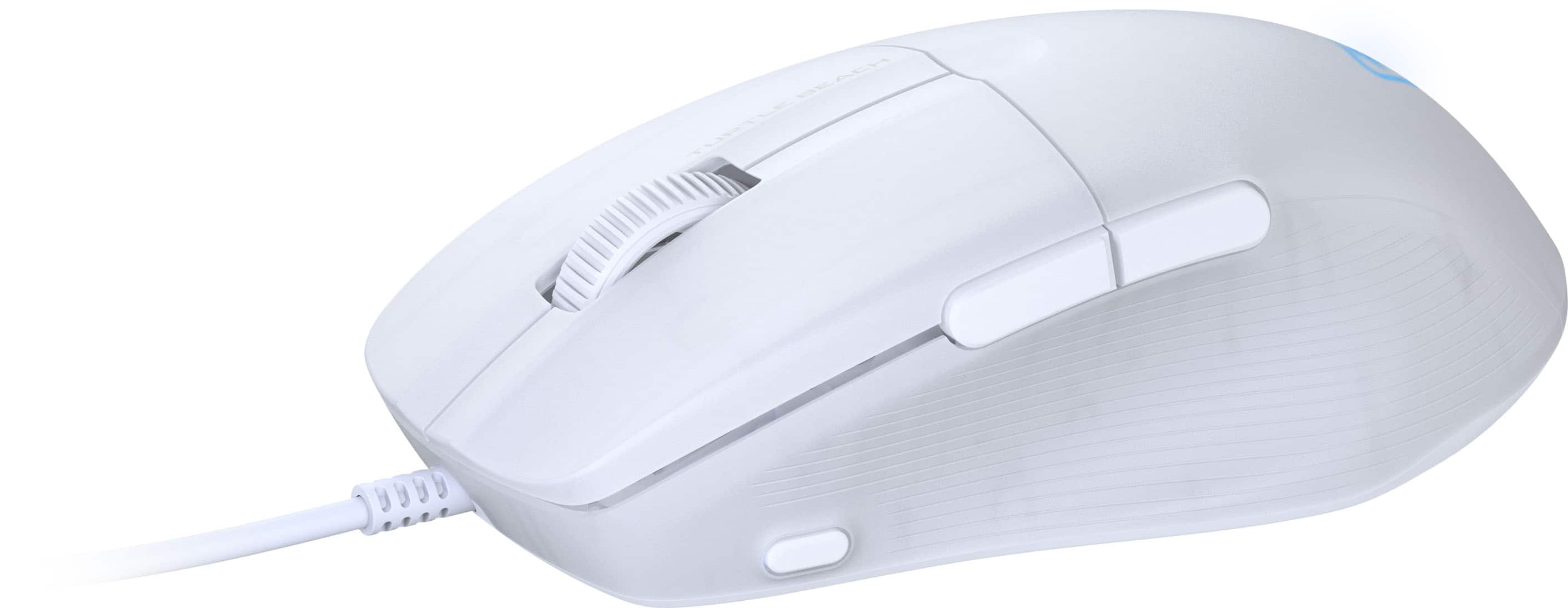 Left. Turtle Beach - Pure SEL Ultra-Light Wired Ergonomic RGB Gaming Mouse with 8K DPI Optical Sensor & Mechanical Switches - White.
