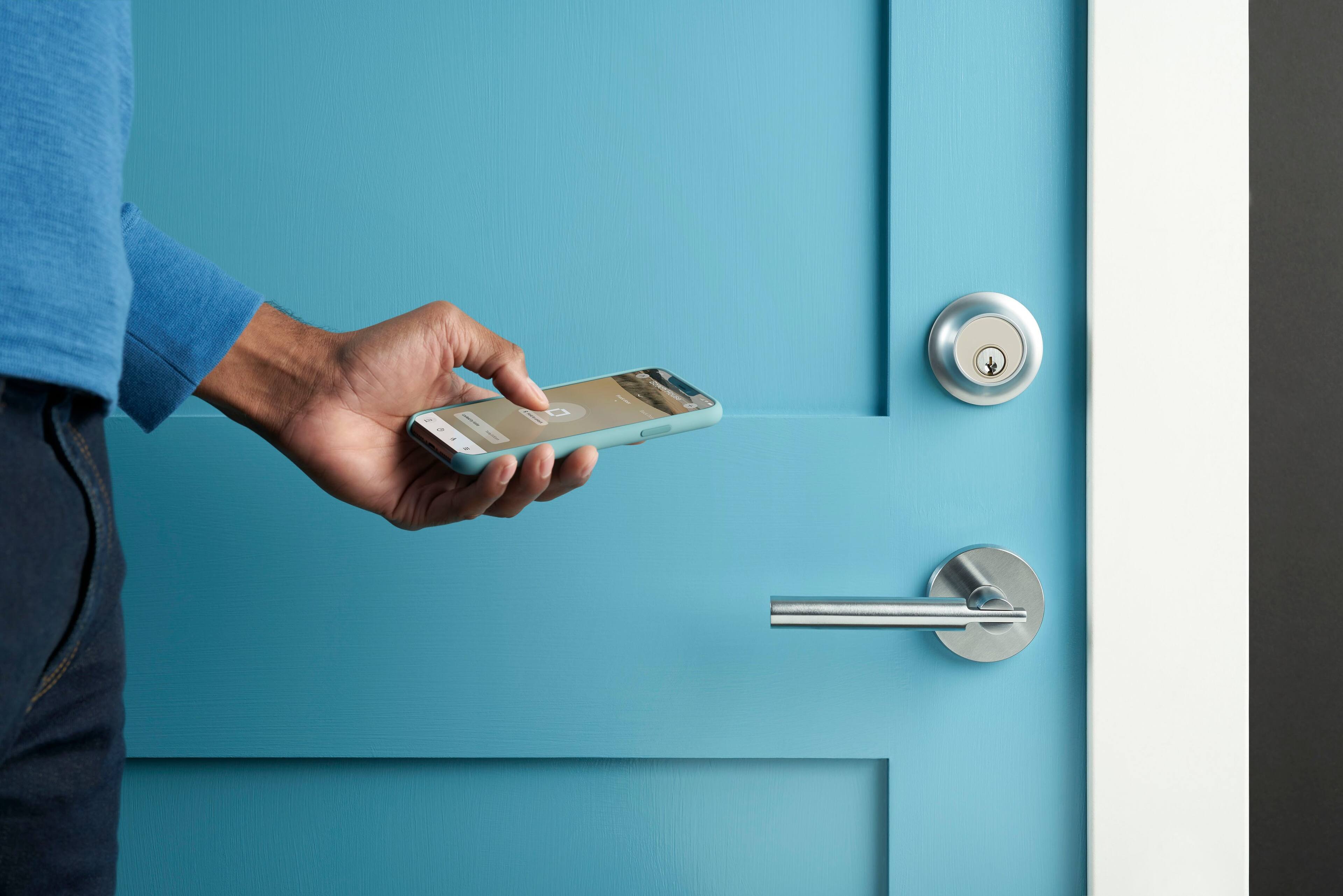 Alt View 11. Level - Bolt Connect WiFi Retrofit Smart Lock with App/Keypad/VoiceAssistant Access - Silver.