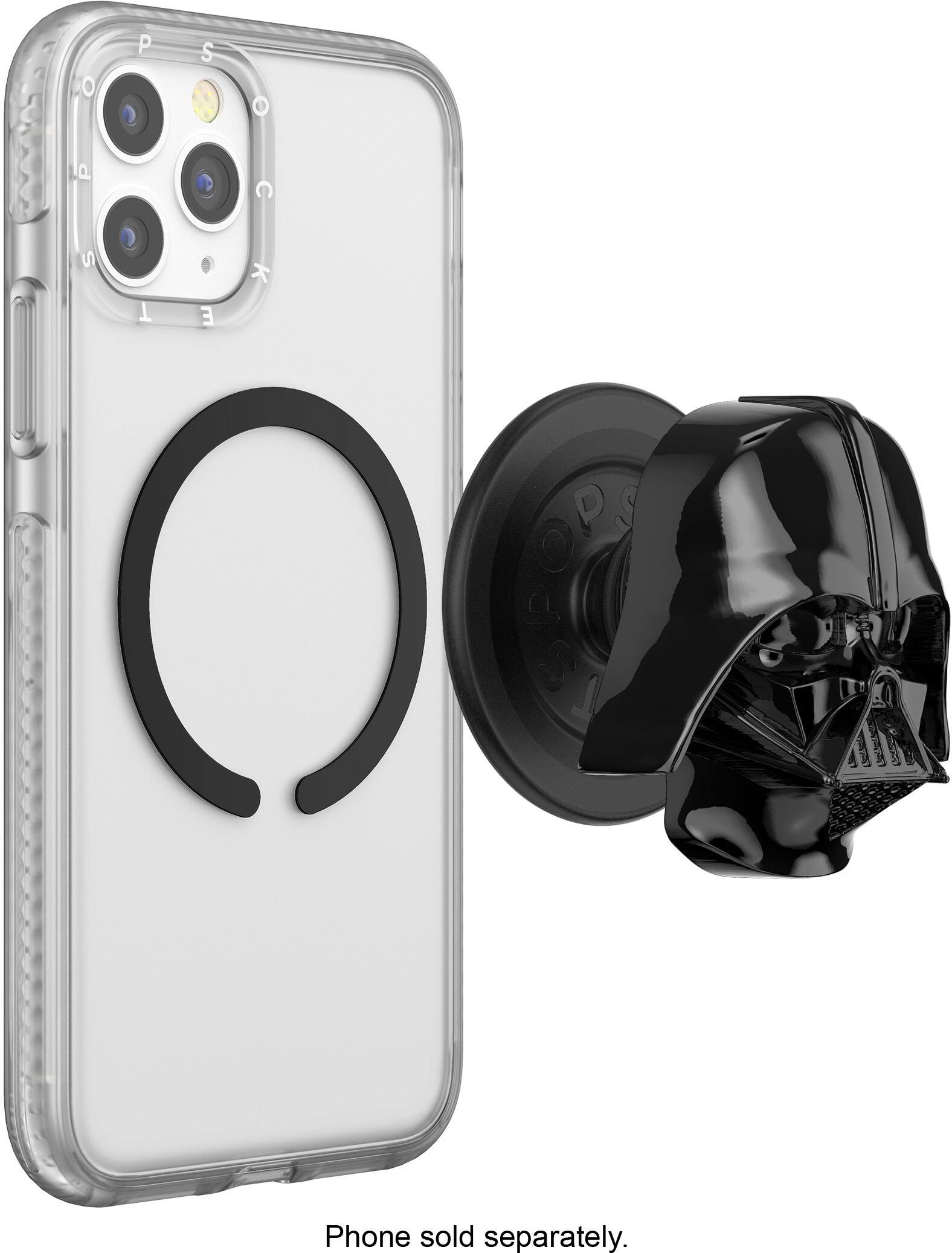 Alt View 13. PopSockets - PopGrip Cell Phone Grip/Stand with MagSafe Base & Adapter Ring -  Dimensionals Star Wars N.03 Darth Vader - Black.