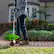 Alt View 14. Greenworks - Refurbished 80V 16" Cutting Diameter Brushless Straight Shaft Grass Trimmer 2.0 Ah Battery and Charger - Green.