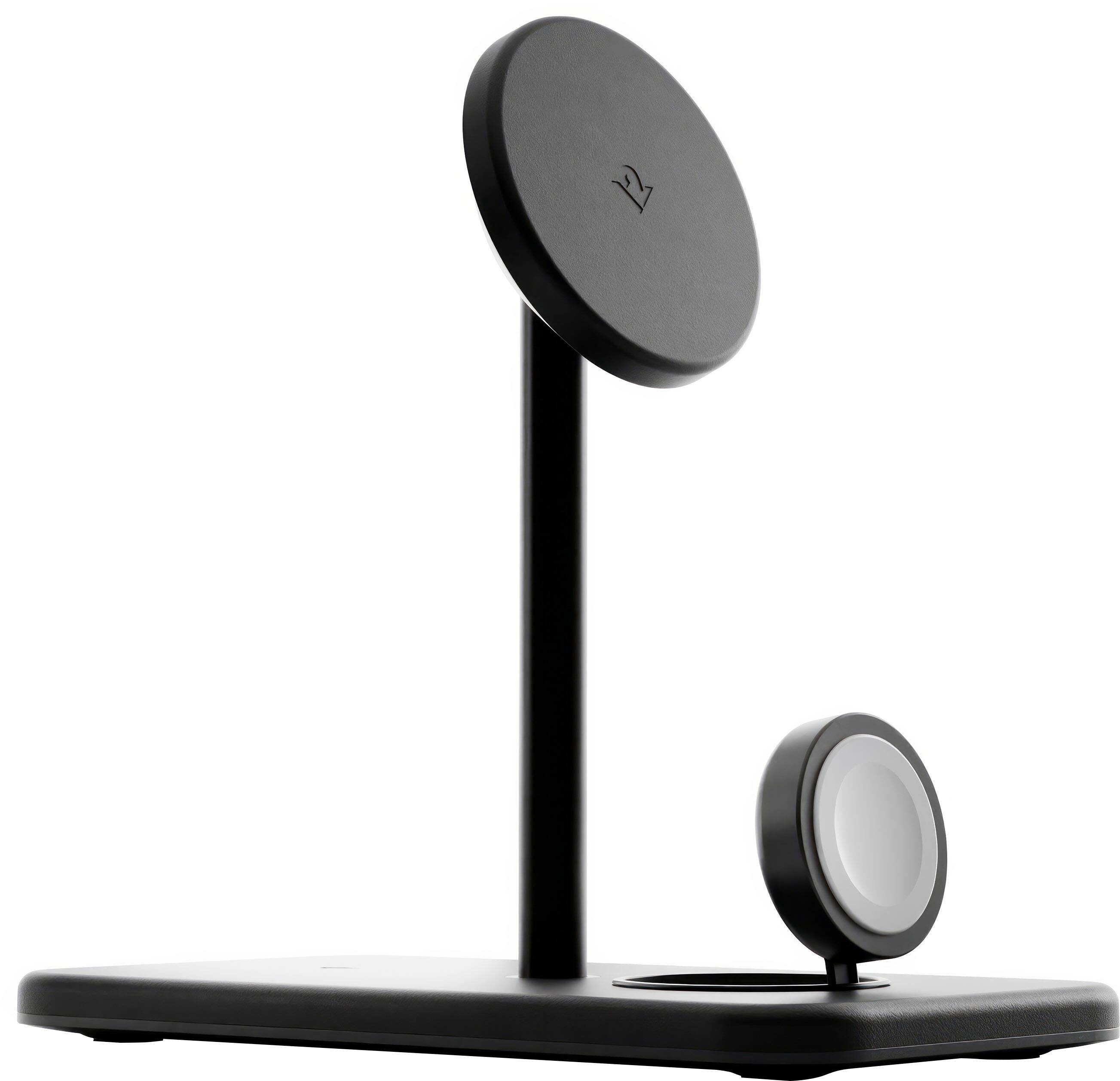 Twelve South - HiRise 3 Deluxe 3-in-1 Desktop Charging Stand with MagSafe - Black
