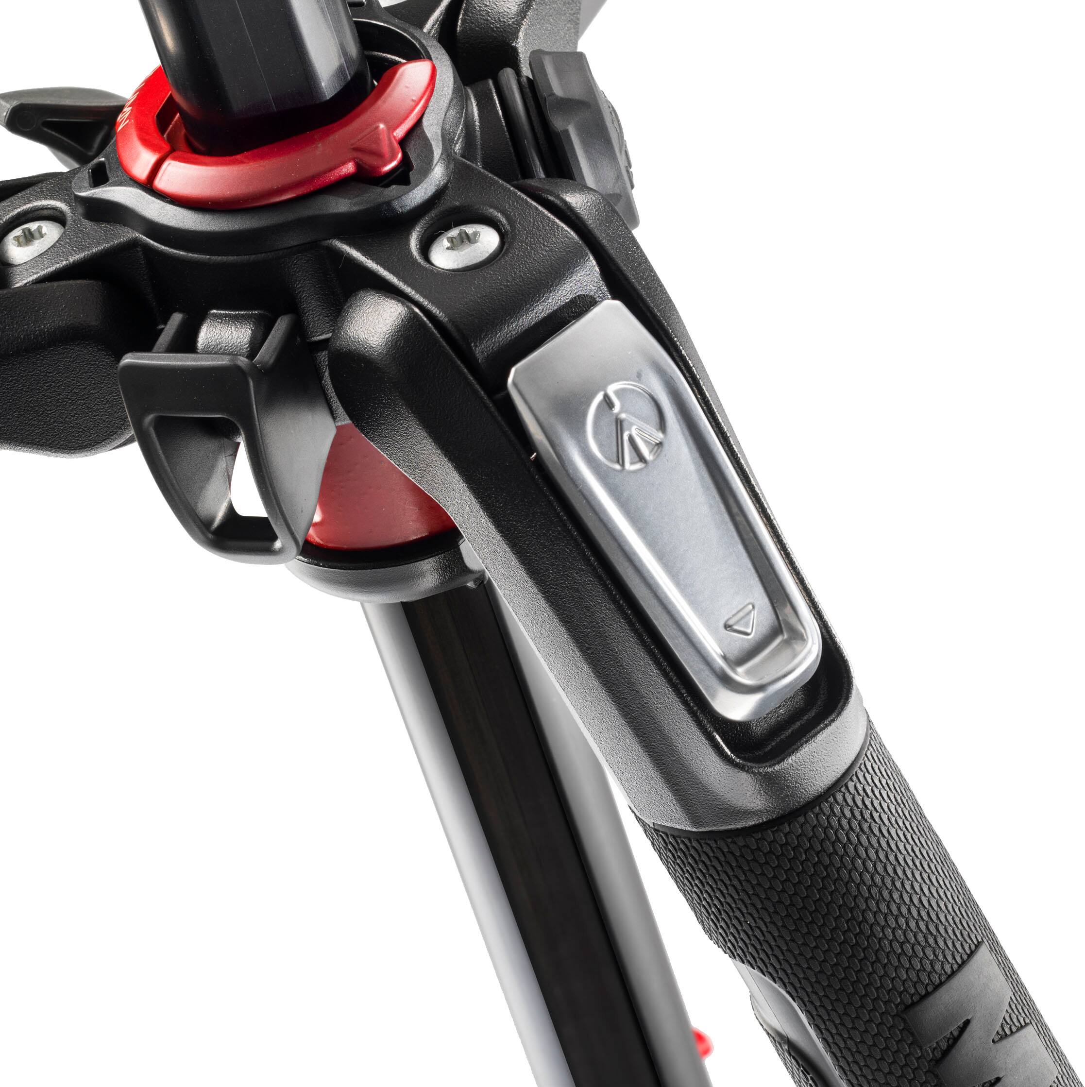 Alt View 26. Manfrotto - MK055XPRO3-3W Aluminum Tripod with 3-Way Pan/Tilt Head - Black.